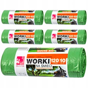 Worki na śmieci biodegradowalne 120L 50 szt. MOCNE