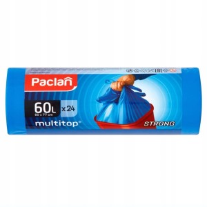 Worki na śmieci Paclan niebieskie 60l 24szt.