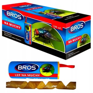 Lep okrągły na muchy Bros MEGA MOCNY 100 szt