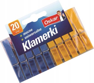 Klamerki Spinacze Plastikowe Wielokolorowe 20 szt.