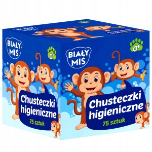Chusteczki Biały Miś Dzieci Ultra Miękkie 75szt