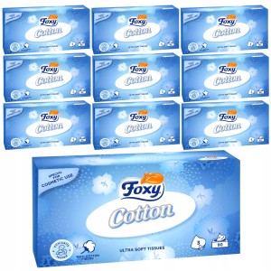 Chusteczki Foxy Cotton Ultra Miękkie 3 Warstwy x10