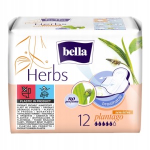 Bella Podpaski Herbs z Babką Lancetowatą 12szt