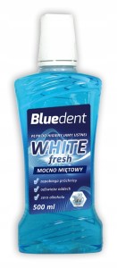 BlueDent Płyn Do Płukania Jamy Ustnej WHITE 500ml
