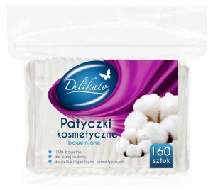 Delicato Patyczki higieniczne do uszu ECO 160szt