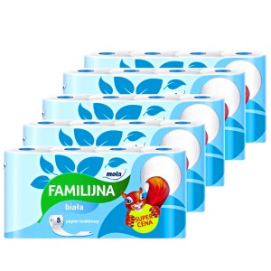 PAPIER TOALETOWY MOLA FAMILIJNA Zestaw 40 ROLEK
