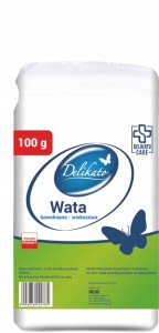 DELIKATO Wata Bawełniano Wiskozowa Duża 100g