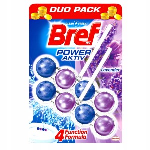 Kulki do WC Bref Power Aktiv Lawenda 2x50g