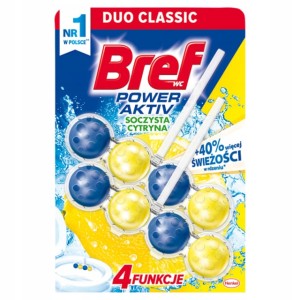 Kulki do WC Bref Power Aktiv Cytryna Lemon 2x50g