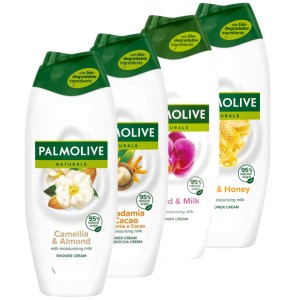 PALMOLIVE KREMOWE żel pod prysznic MIX 4x500 ml
