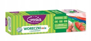 WORECZKI z suwakiem zamykaniem Gosia mix 12szt