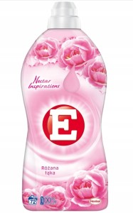 E Płyn do Płukania Tkanin Różana Łąka 72pr 1,8L