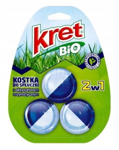 Kret kostka do spłuczki toalety WC 3x50g BIO