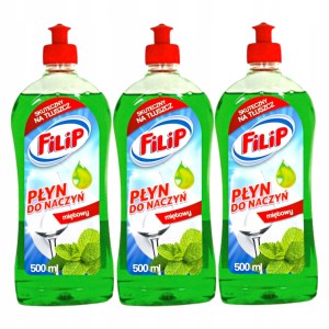 Płyn do naczyń Filip MIĘTA 3x500ml USUWA TŁUSZCZ