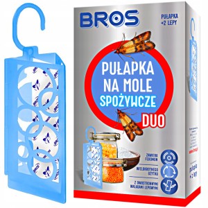BROS Pułapka na mole spożywcze DUO 2 wkłady GRATIS