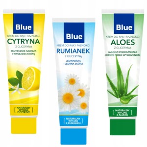 Blue Krem Do Rąk Cytryna Rumianek ALoes 3x100ml