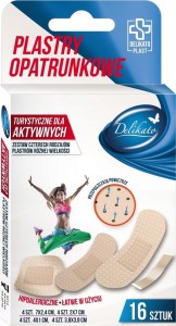 Zestaw plastrów z opatrunkiem Delikato MIX 16 szt.
