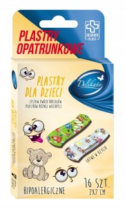 DELIKATO Plastry opatrunkowe dla dzieci
