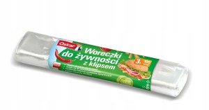OSKAR WORECZKI DO ŻYWNOŚCI Z KLIPSEM 3 L 100SZT