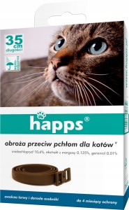 Obroża przeciw pchłom Happs dla kotów 35 cm