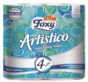 FOXY Artistico Papier Toaletowy Biały 4 szt.