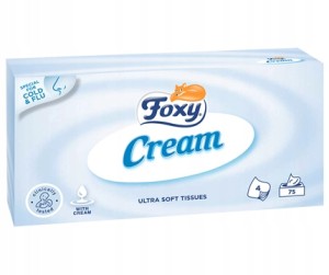 FOXY CHUSTECZKI PUDEŁKO CREAM ULTRA MIĘKKIE 75SZT