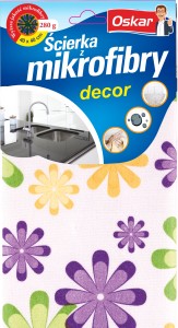 Ścierka Z Microfibry Oskar Decor 40x40 Kwiaty