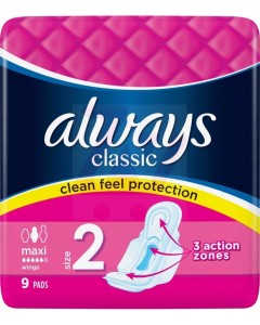 ALWAYS podpaski Classic Maxi skrzydełka 9szt