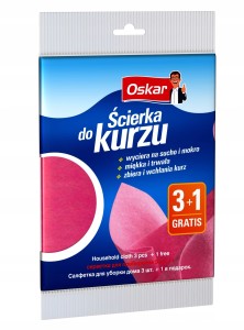 Ściereczka do kurzu Oskar 3+1 szt