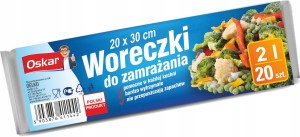 OSKAR WORECZKI DO ZAMRAŻANIA 2 LITRY 20x30cm 20szt