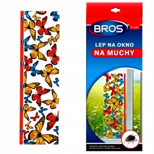 BROS LEP NA OKNO MUCHY KOMARY MUSZKI NAKLEJKA x4