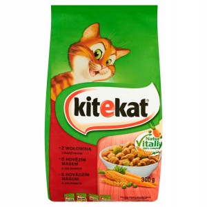 KITEKAT Sucha Karma Dla Kota Wołowina Warzywa 300g