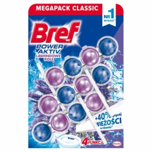WC kulki Bref 3x50g Power Activ lawendowe pole