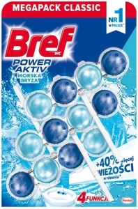 WC kulki Bref 3x50g Power Activ morska bryza