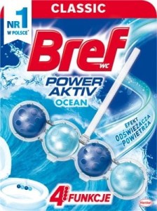 Bref WC Power Aktiv Zawieszka myjąco-zapachowa do muszli WC morska bryza 50 g