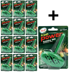 FILIP FRESH ZAWIESZKA DO WC BARWIĄCA ZIELONA 40G 12 + 1 GRATIS