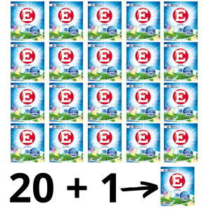 E Proszek Do Prania BIAŁEGO 20 x 240G + 1 GRATIS