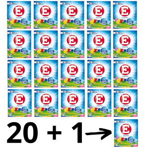 E Proszek Do Prania KOLOR 20 x 240G + 1 GRATIS