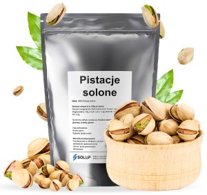 PISTACJE PRAŻONE SOLONE Orzechy Naturalne - Przekąska pełna Smaku 500g