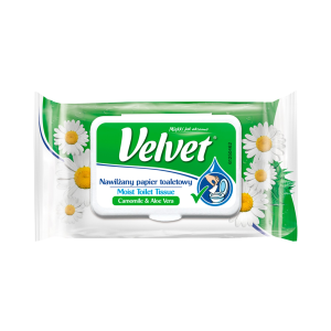 Papier Velvet nawilżany 42szt. aloes