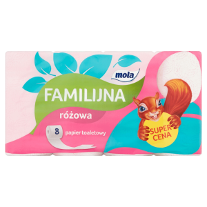 Papier Mola Familijna różowa 8 rolek