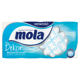 Papier toaletowy Mola Aroma Dekor 8 rolek biały