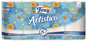 Papier toaletowy Foxy Artistico brzoskwinia 8 rolek