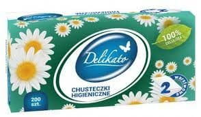 Chusteczki Delikato 200szt BOX 2-warst.