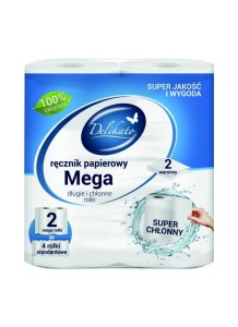 Ręcznik kuchenny Delikato Mega biały 2 rolki