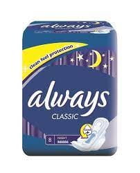 Podpaski Always Classic 8szt night